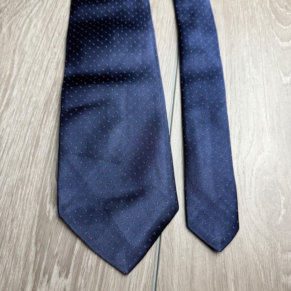 Brooks Brothers Mens Tie Makers Silk Pin Dot Navy Blue OS - Picture 7 of 9